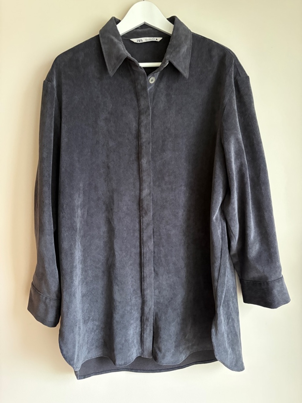 Zara Corduroy Shirt Button Up Shacket Tunic